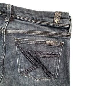 7 For All Mankind Flynt Bootcut Jeans Women 27 Dark Wash Stretch Denim